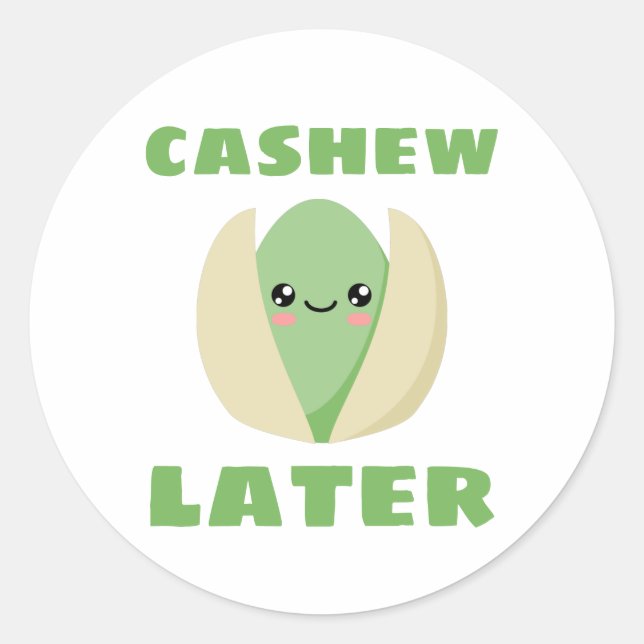 Cashew Later Runder Aufkleber (Vorderseite)