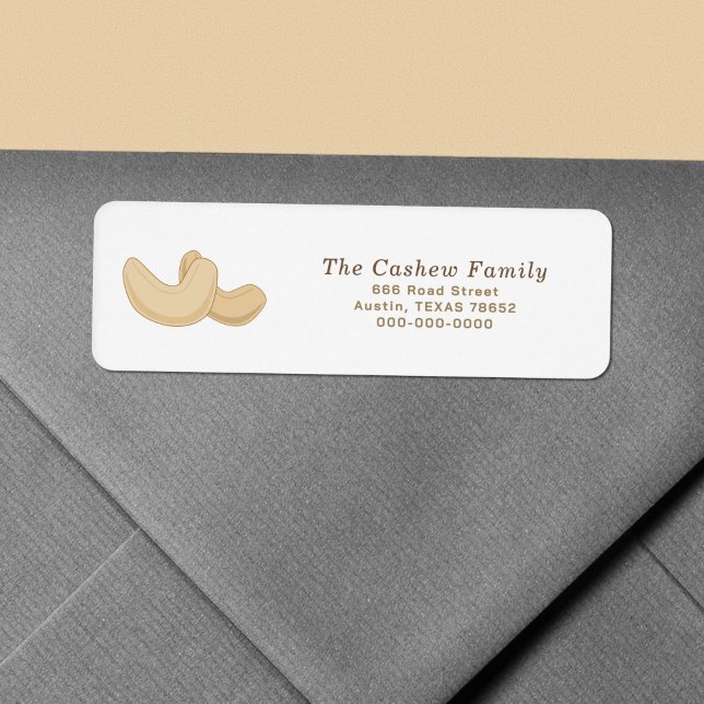 Cashew-Rücksendeadresse (Cashew Return Address Label)
