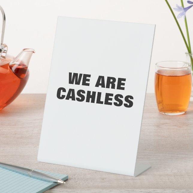 Cashless Payment Sign, Retail Store, Boutique Sockelschild (In Situ)