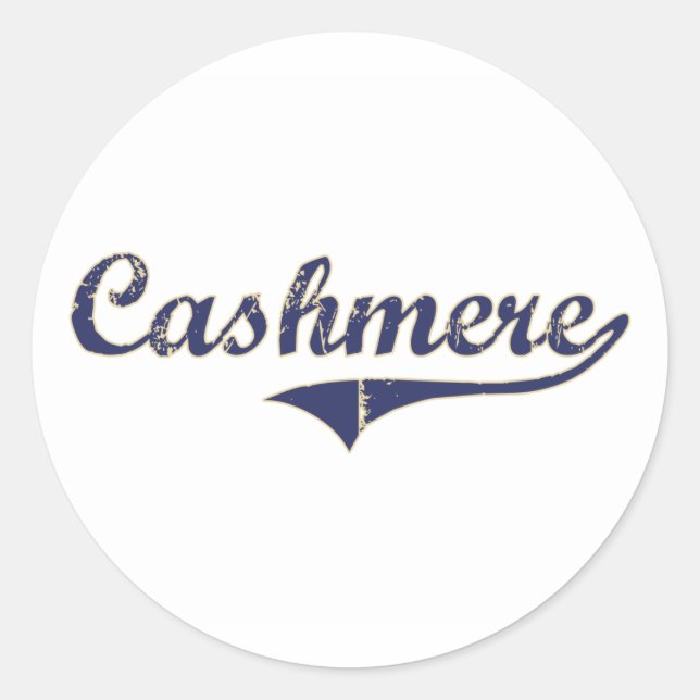 Cashmere Washington Classic Design Runder Aufkleber (Vorderseite)