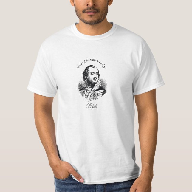 Casimir Pulaski Day Parade Polnischer Kavalryman H T-Shirt (Vorderseite)