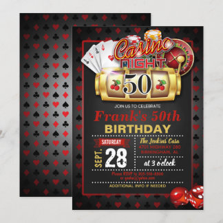 Casino 50. Geburtstag Einladung