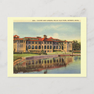 Casino, Belle Isle Park, Detroit Vintage Postkarte