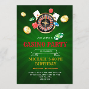 Casino-Bingo-Bunco-Party-Einladung Einladung
