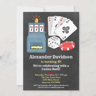 Casino Birthday Einladung Poker Gambling Vegas
