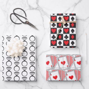 Casino Bridal/Polterabend Geschenkpapier Set