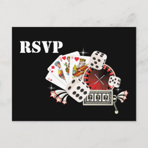 Casino, Casino Nacht, Postcard UAWG Einladungspostkarte