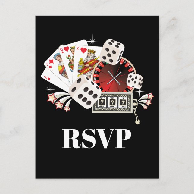 Casino, Casino Nacht, Postcard UAWG Einladungspostkarte (Vorderseite)