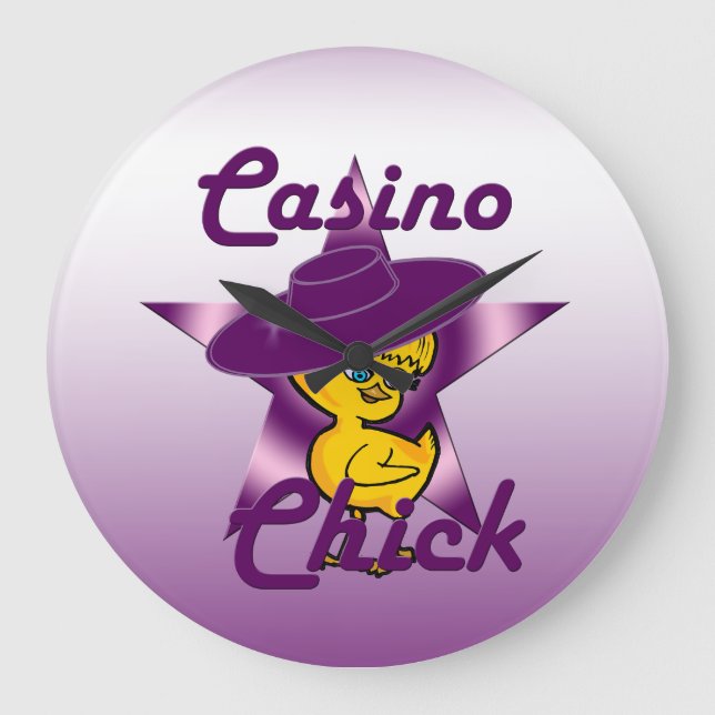 Casino Chick #9 Große Wanduhr (Vorderseite)