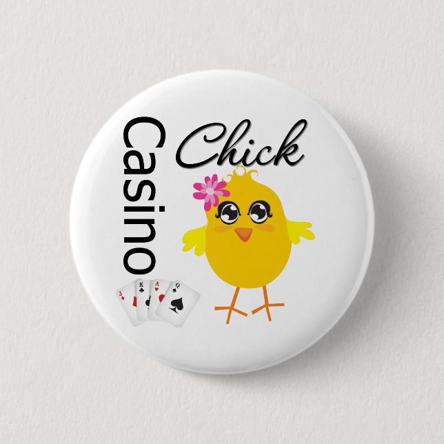 Casino Chick Button (Vorderseite)
