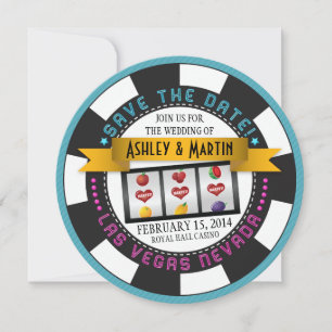 Casino Chip Vegas Wedding Sichern Sie das Datum Save The Date