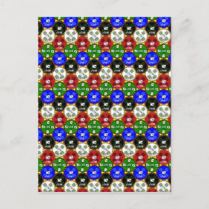 Casino Chips Postkarte