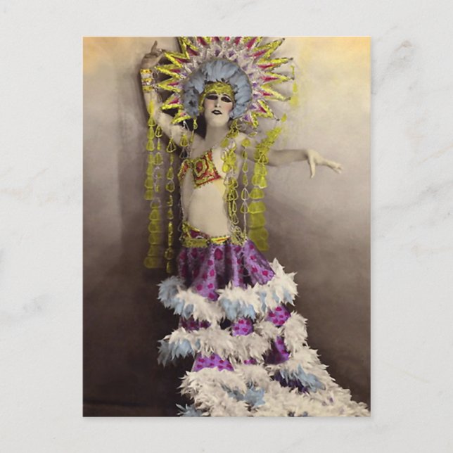 Casino Costumed Dancer Postkarte (Vorderseite)