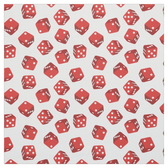Casino Craps Spiel Rote Würfel Stoff (Muster)
