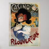 Casino de Paris ~ Reouverture Poster vintage 1906