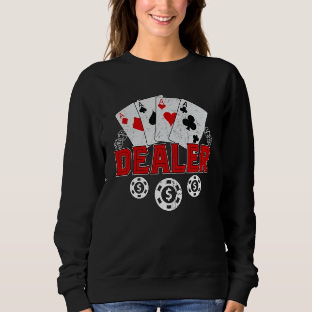 Casino Dealer Halloween Kostüme Shirt Poker Gambli (Vorderseite)