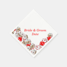 Casino Dice Wedding Paper Napkins