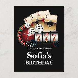 Casino Erwachsenenspiel Geburtstag Postkarte Einla