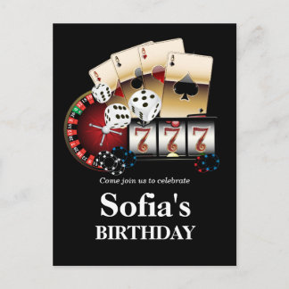 Casino Erwachsenenspiel Geburtstag Postkarte Einla