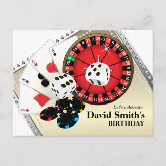 Casino Erwachsenenspiel Geburtstag Postkarte Einla
