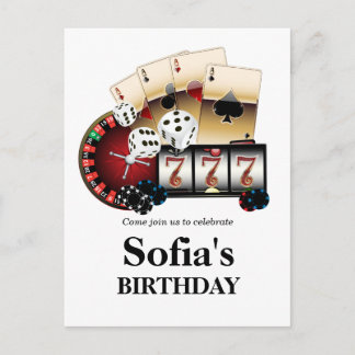 Casino Erwachsenenspiel Geburtstag Postkarte Einla