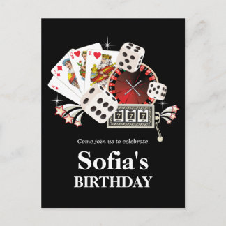 Casino Erwachsenenspiel Geburtstag Postkarte Einla