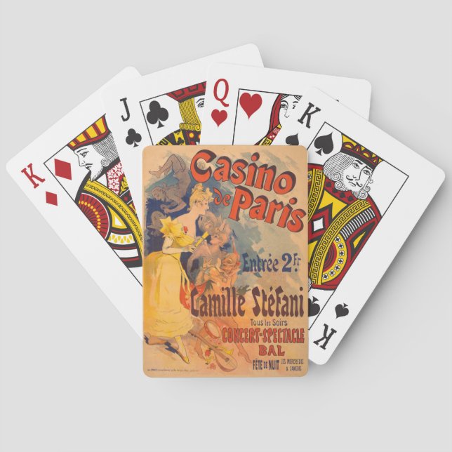Casino Europe Frankreich Vintages Retro Spielkarten (Rückseite)