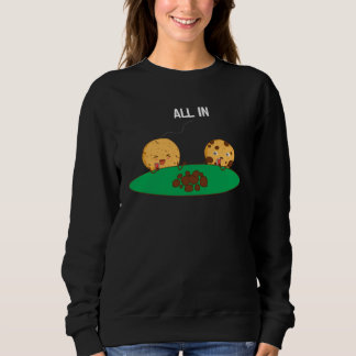 casino for men cookies playing poker gambler sweatshirt