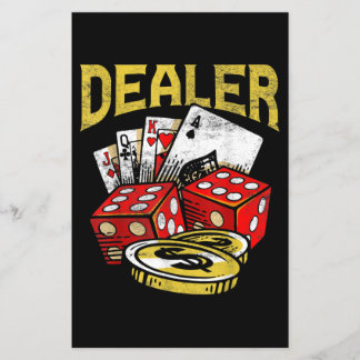 Casino Gambling Dealer Texas Holdem Poker Flyer