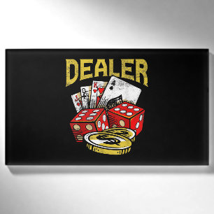 Casino Gambling Dealer Texas Holdem Poker Namenschild