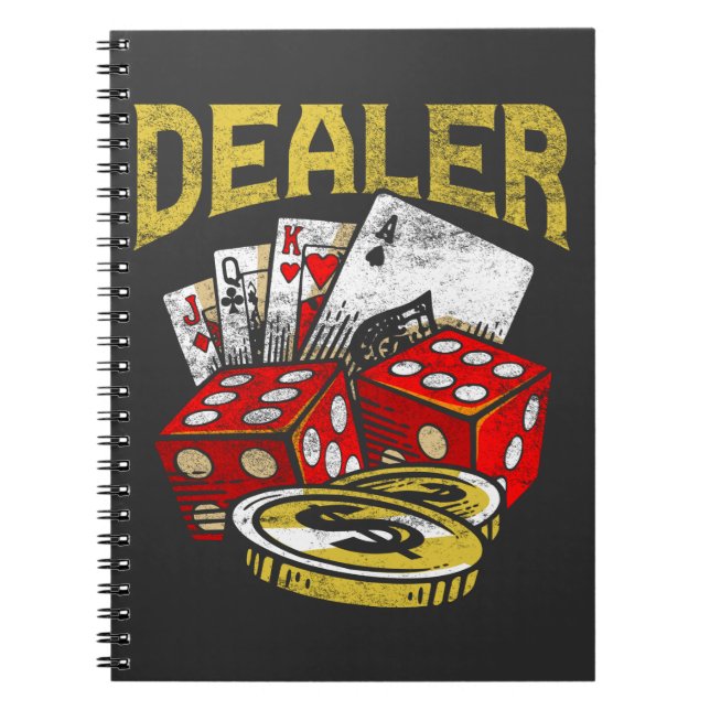 Casino Gambling Dealer Texas Holdem Poker Notizblock (Vorderseite)