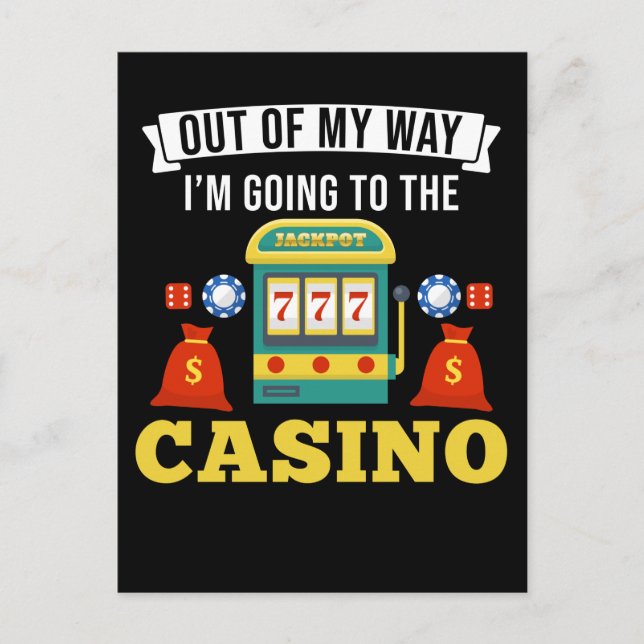 Casino Gambling Funny Poker Lover Postkarte (Vorderseite)