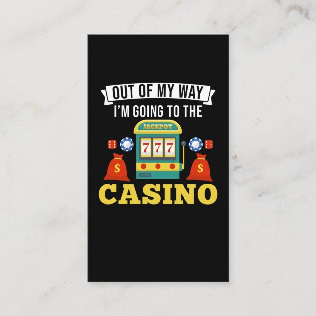 Casino Gambling Funny Poker Lover Visitenkarte (Vorderseite)