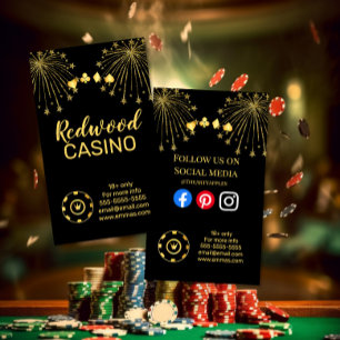 Casino Gambling Hotel Event Party Planer Visitenkarte