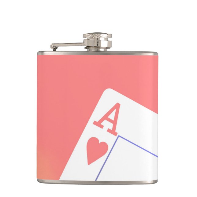 Casino Gambling Poker Flask Trauzeugen Geschenk Flachmann (Vorderseite)