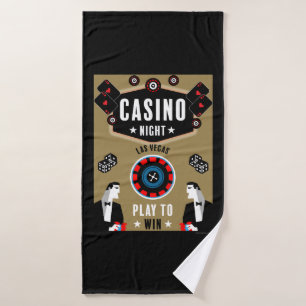 Casino Gambling Poker Roulette Badehandtuch