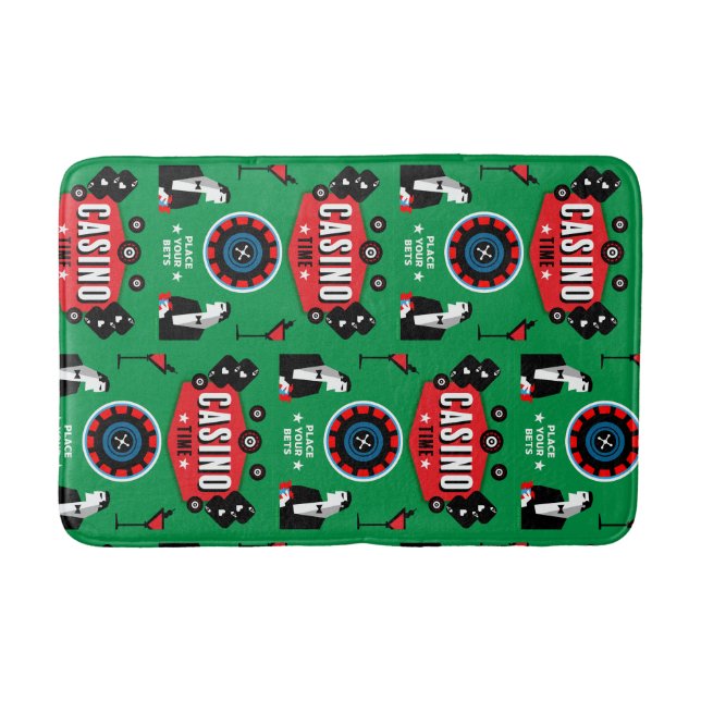 Casino Gambling Poker Roulette Badematte (Vorderseite)