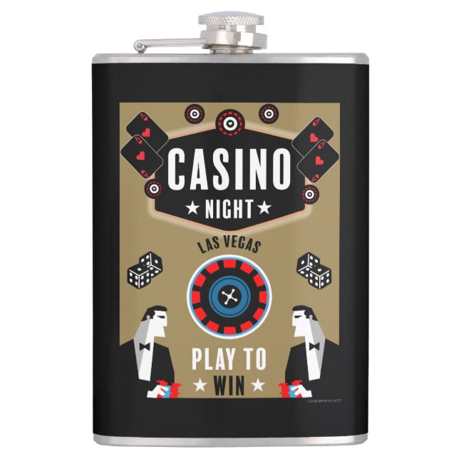 Casino Gambling Poker Roulette Flachmann (Vorderseite)