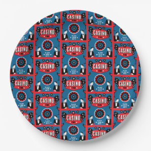 Casino Gambling Poker Roulette Pappteller