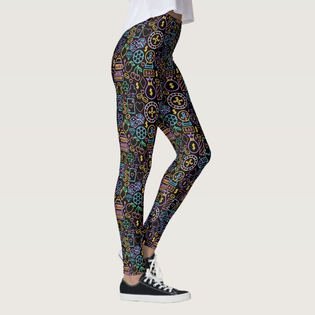 Casino Gambling Pop Fashion Leggings (Droite)