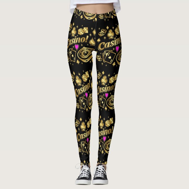 Casino Gambling Pop Fashion Leggings (Devant)