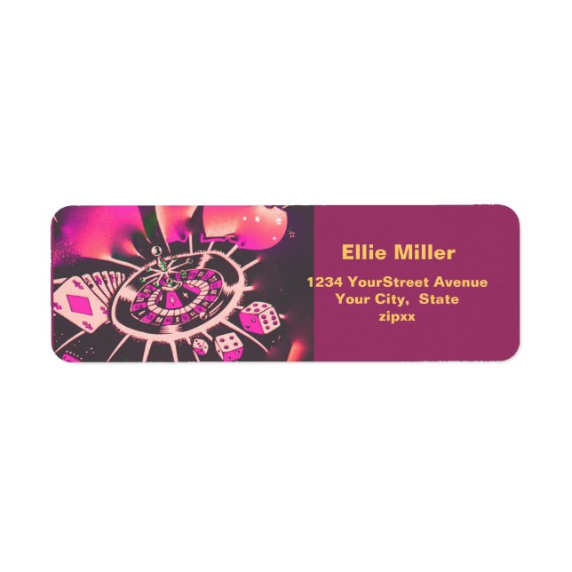 Casino Gambling Thema Rosa (Vorne)