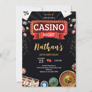 Casino Geburtstag Einladung