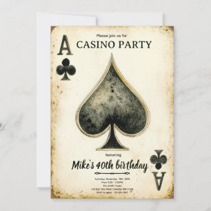 Casino-Geburtstagsfeier-Einladung Einladung