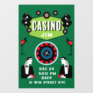 Casino Glücksspiel Poker Roulette  Fensteraufkleber