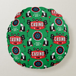 Casino Glücksspiel Poker Roulette Rundes Kissen