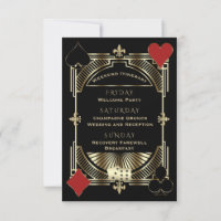 Casino Gold Black Art Deco Roaring 20 Jahre Hochze