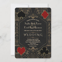 Casino Gold Black Gatsby 1920er Hochzeit