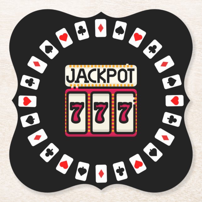 Casino Hit the Jackpot 777 Untersetzer (Vorderseite)