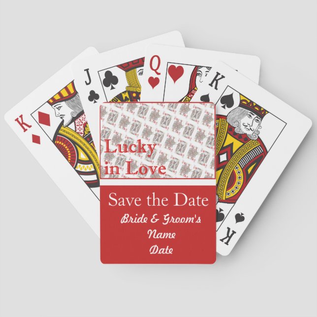 Casino Hochzeitsdeck Save the Date Spielkarten (Rückseite)